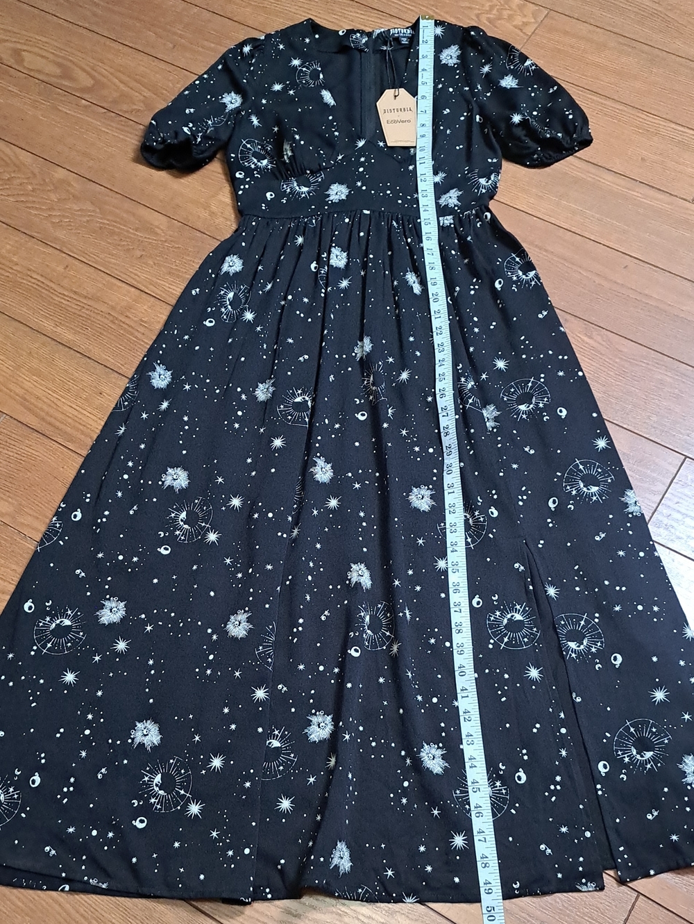 Disturbia Comet Celestial Puff Sleeve Midaxi Dress ✨ US 2 / UK 6 NWT - Picture 14 of 14